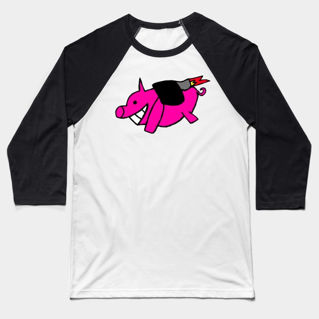 Tactical Snoot /Rocket Pig Baseball T-Shirt by DMArtwork